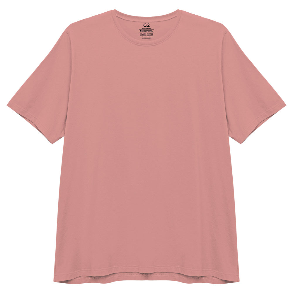 Camiseta Básica Plus Masculina - Rose