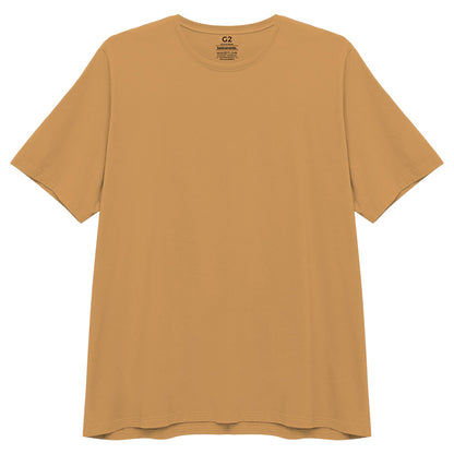 Camiseta Básica Plus Masculina - Amarelo Mostarda