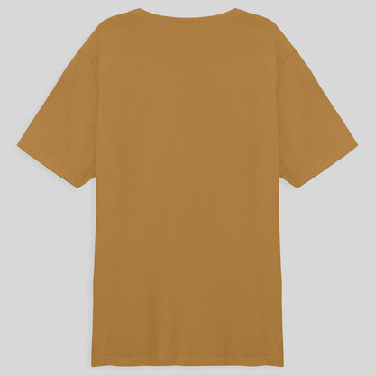 Camiseta Básica Plus Masculina - Ocre