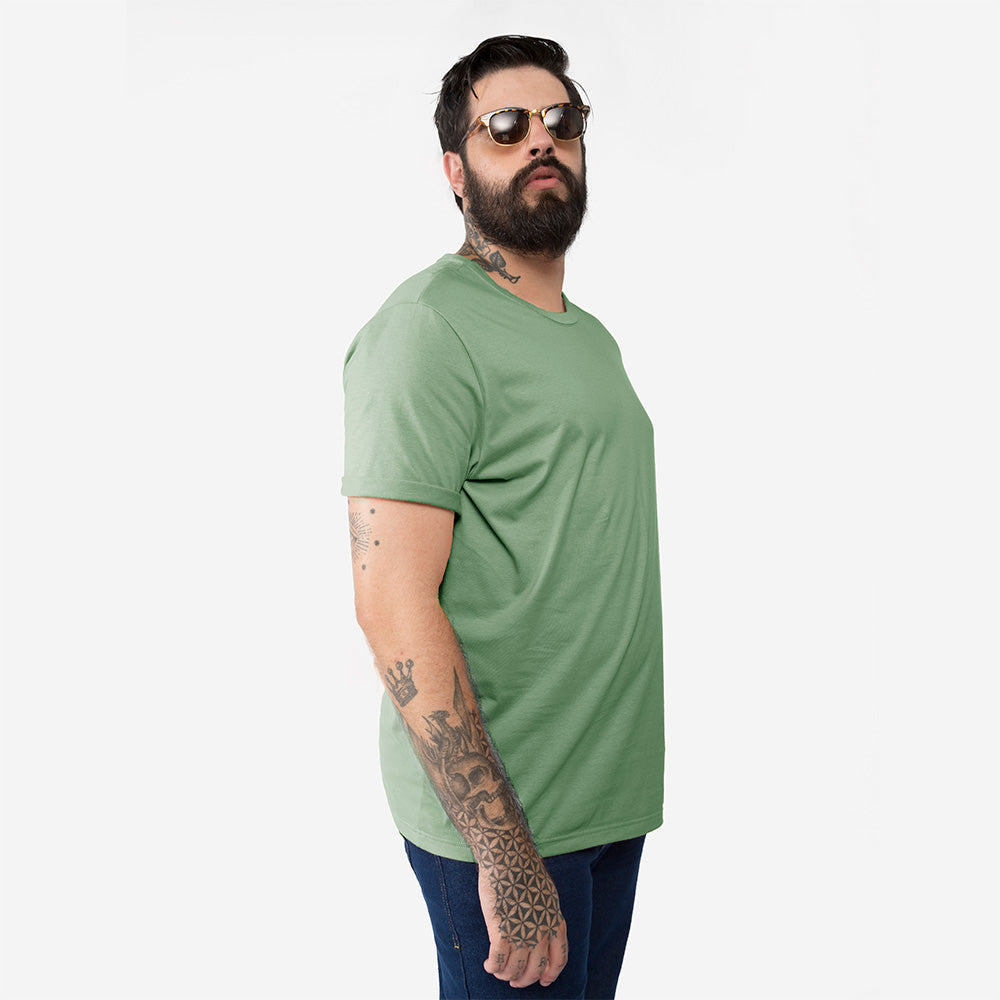 Camiseta Básica Plus Masculina - Verde Jade