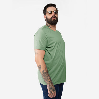Camiseta Básica Plus Masculina - Verde Jade