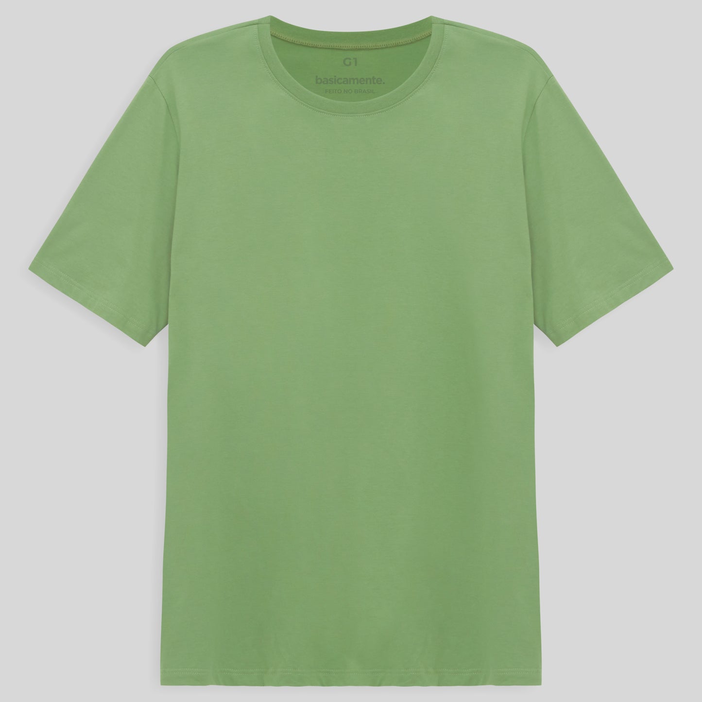 Camiseta Básica Plus Masculina - Verde Jade