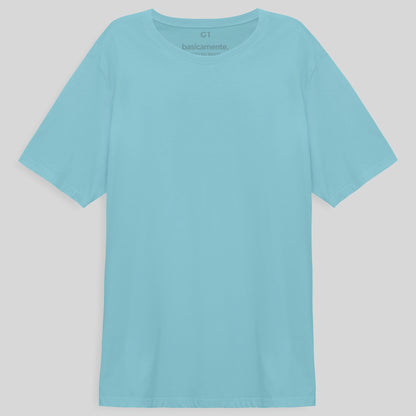 Camiseta Básica Plus Masculina - Azul Claro
