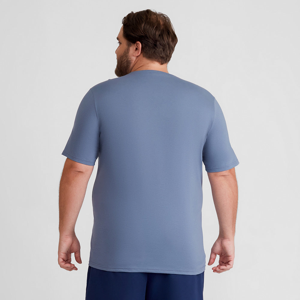 Camiseta Básica Plus Masculina - Azul Cobalto