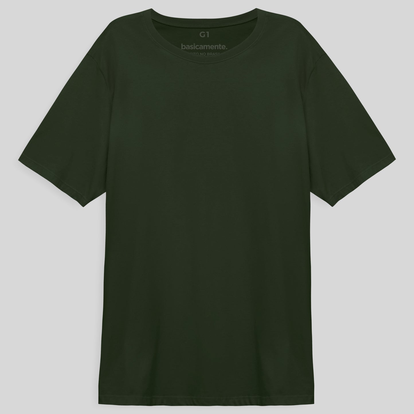 Camiseta Básica Plus Masculina - Verde Selva