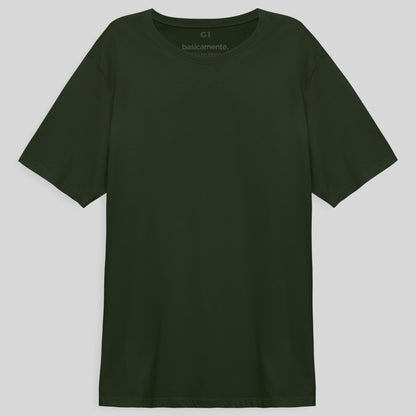 Camiseta Básica Plus Masculina - Verde Selva