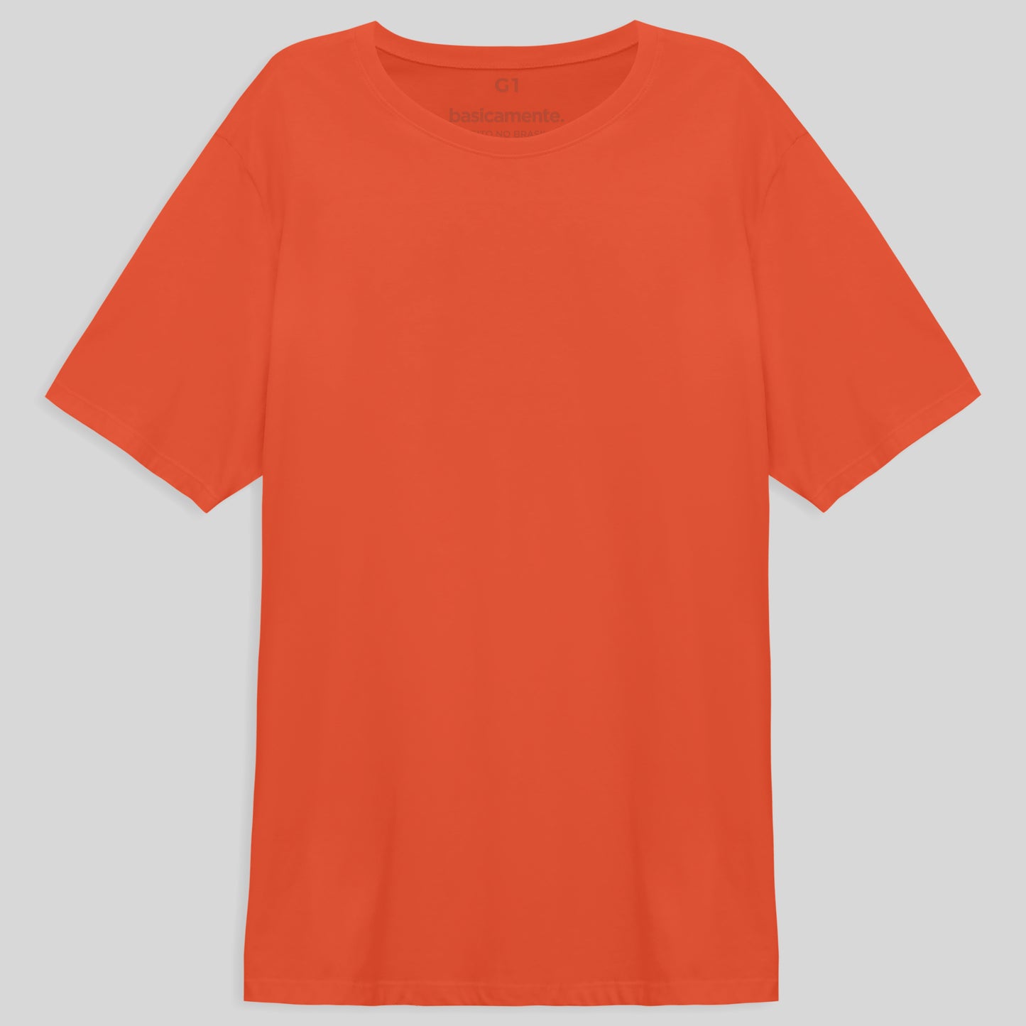 Camiseta Básica Plus Masculina - Laranja