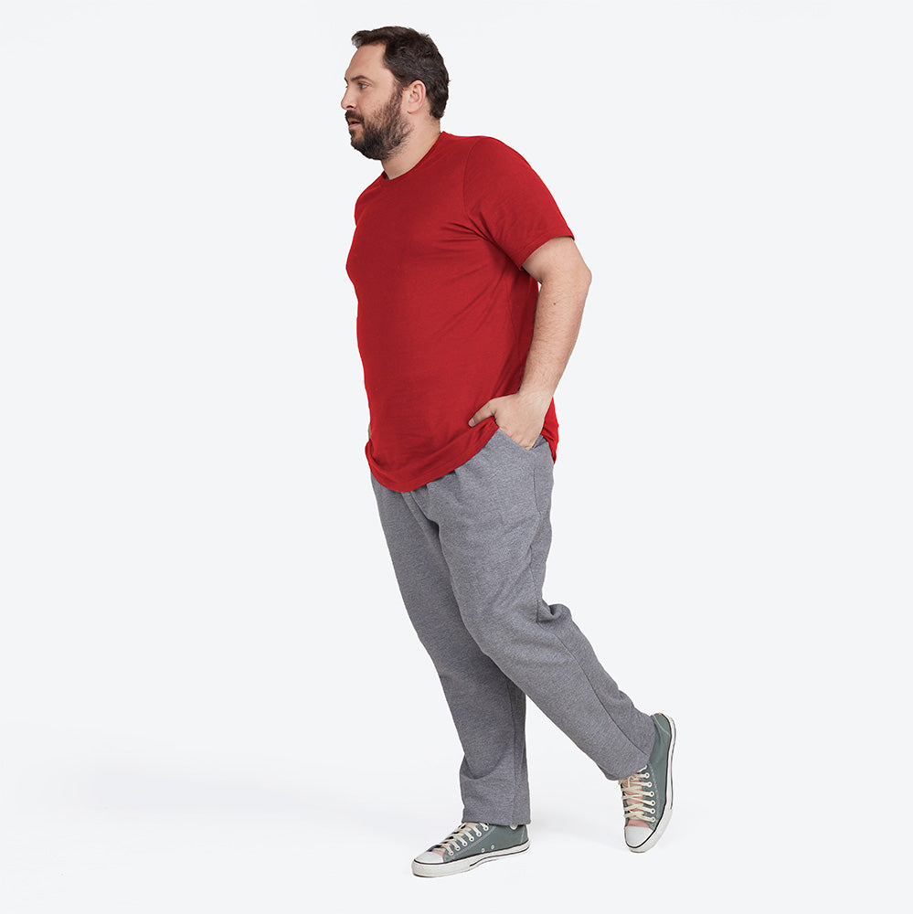 Camiseta Básica Plus Masculina - Marsala