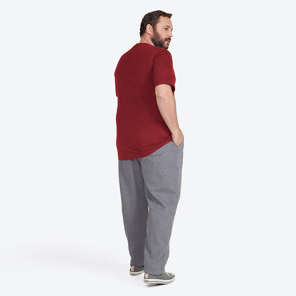 Camiseta Básica Plus Masculina - Marsala