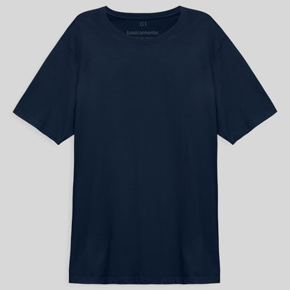 Camiseta Básica Plus Masculina - Azul Marinho