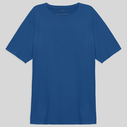 Camiseta Básica Plus Masculina - Azul