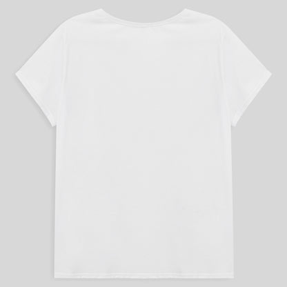 Camiseta Babylook Algodão Premium Plus Feminina - Branco