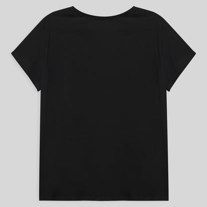 Camiseta Babylook Algodão Premium Plus Feminina - Preto