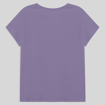 Camiseta Babylook Algodão Premium Plus Feminina - Lilás