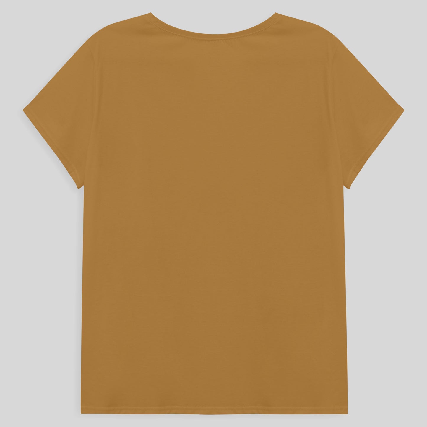 Camiseta Babylook Algodão Premium Plus Feminina - Ocre