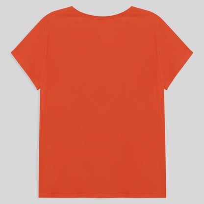 Camiseta Babylook Algodão Premium Plus Feminina - Laranja