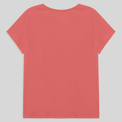 Camiseta Babylook Algodão Premium Plus Feminina - Rosa Chiclete