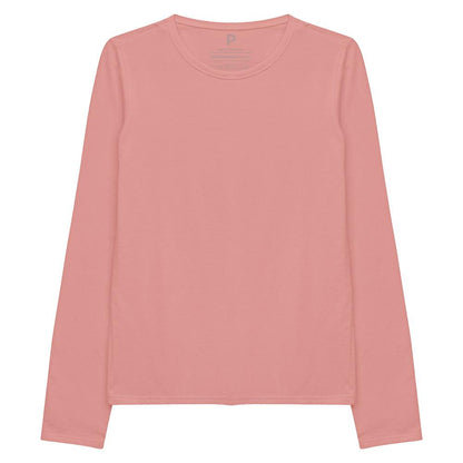 Camiseta Slim Manga Longa Feminina - Rose