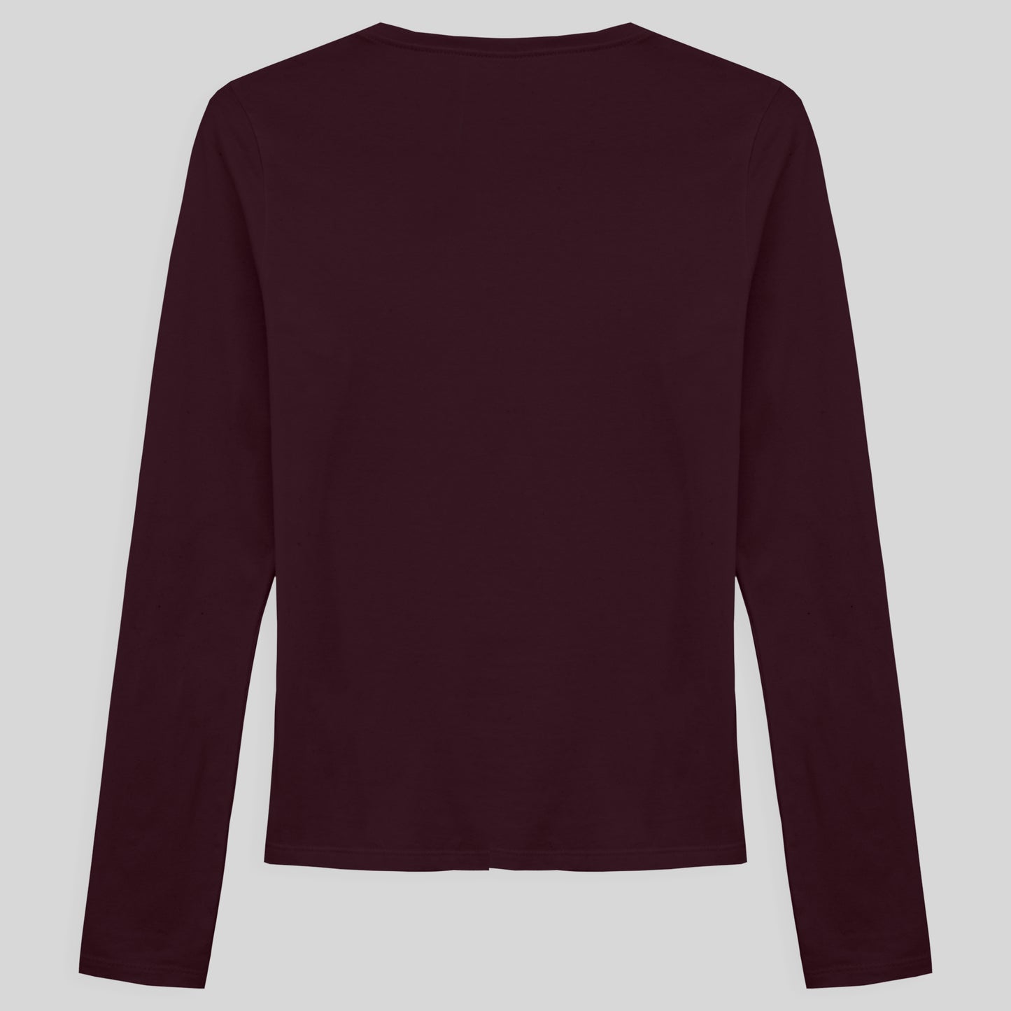 Camiseta Slim Manga Longa Feminina - Vermelho Vinho
