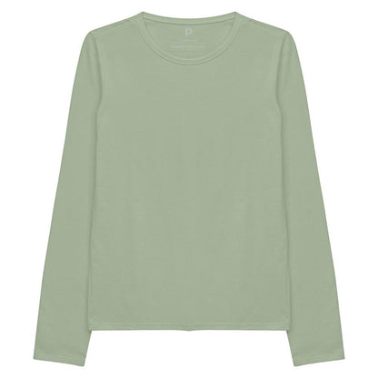 Camiseta Slim Manga Longa Feminina - Verde Oliva