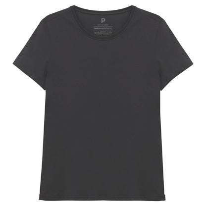 Camiseta Básica Feminina - Cinza Ardósia