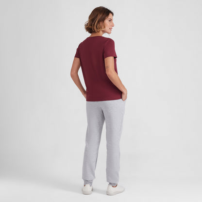 Camiseta Básica Feminina - Vermelho Vinho