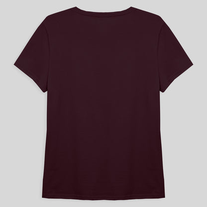 Camiseta Básica Feminina - Vermelho Vinho