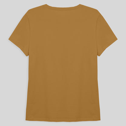 Camiseta Básica Feminina - Ocre