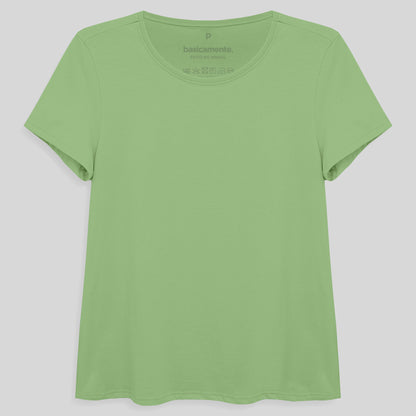 Camiseta Básica Feminina - Verde Jade