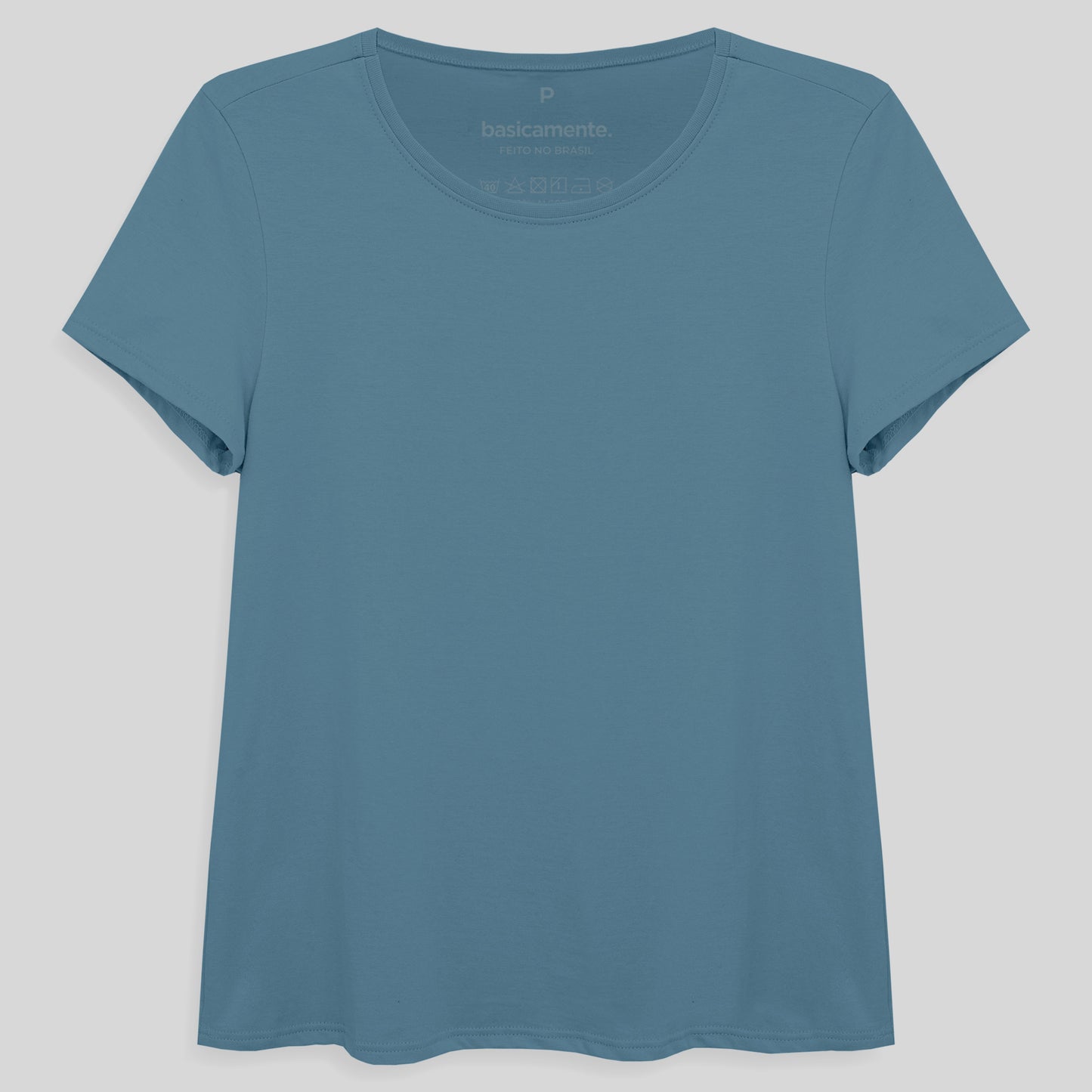 Camiseta Básica Feminina - Azul Celeste