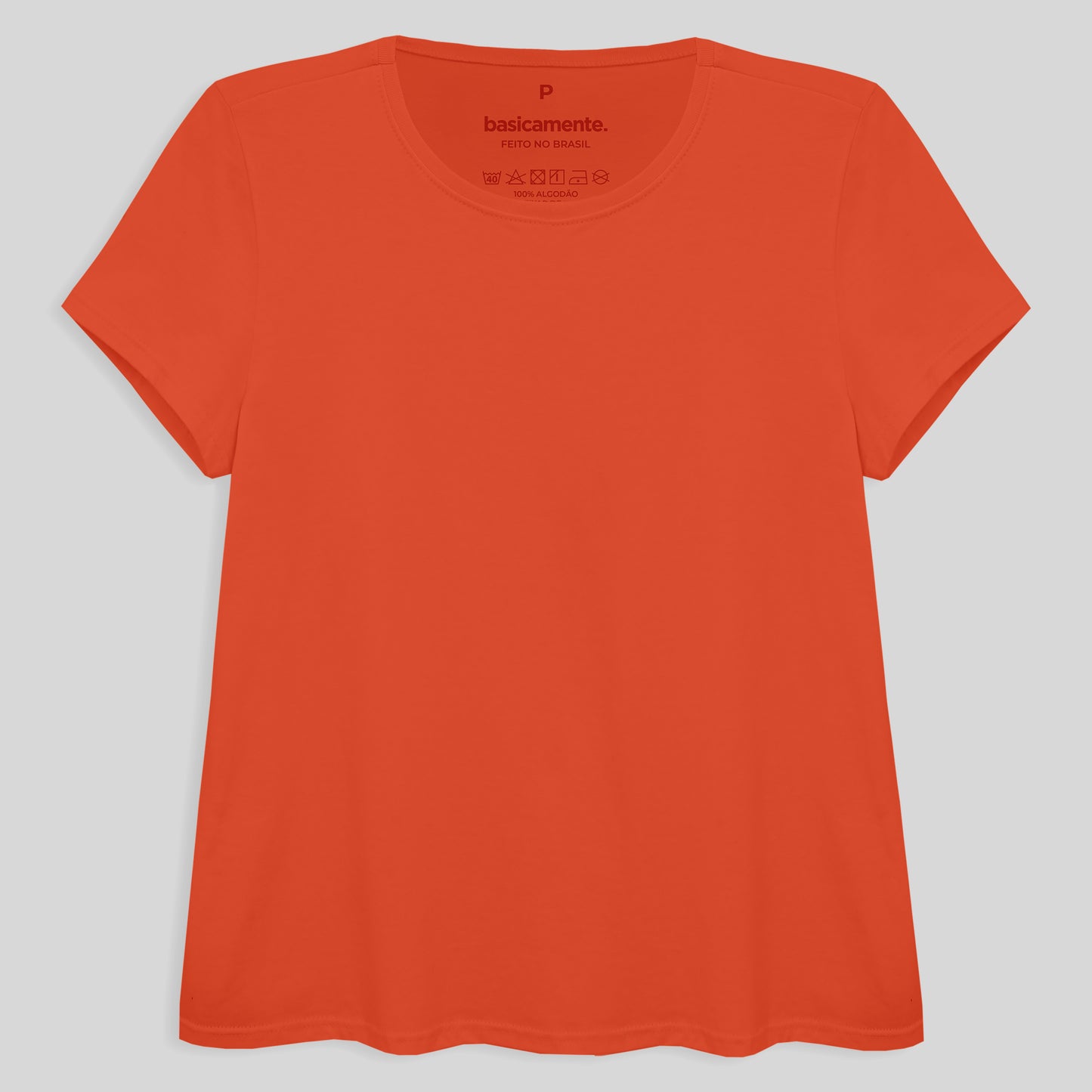 Camiseta Básica Feminina - Laranja