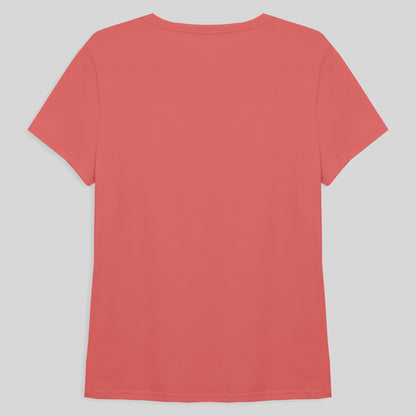 Camiseta Básica Feminina - Rosa Chiclete