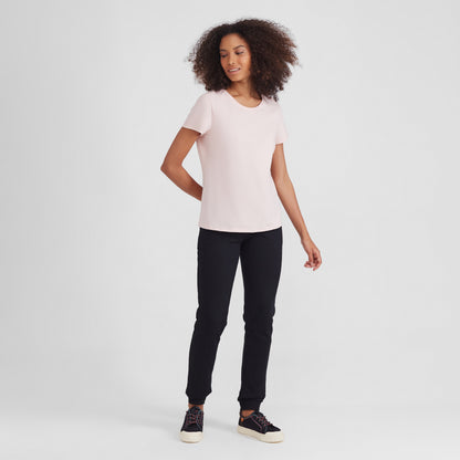 Camiseta Básica Feminina - Rosa Pastel