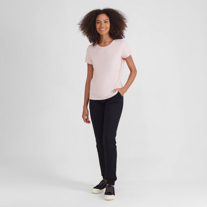 Camiseta Básica Feminina - Rosa Pastel