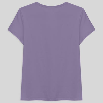 Camiseta Básica Gola V Feminina - Lilás