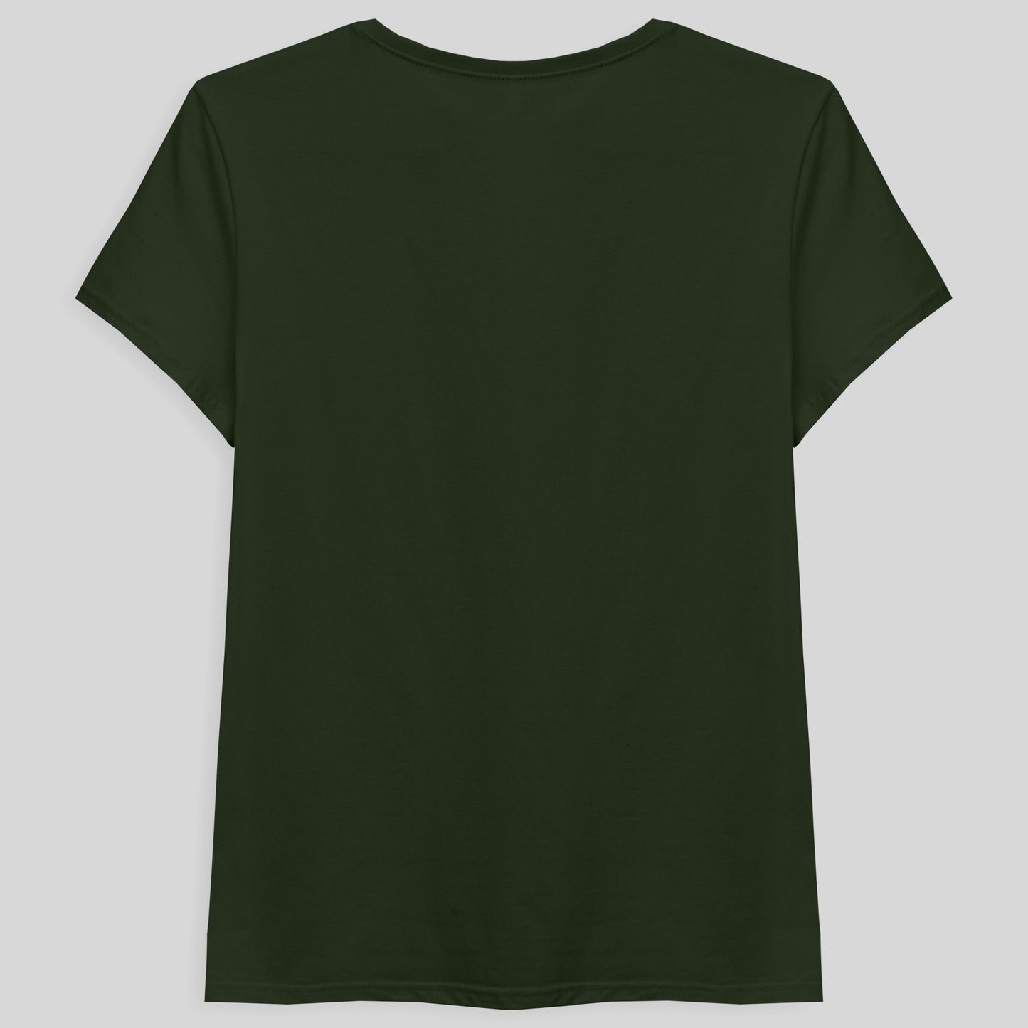Camiseta Básica Gola V Feminina - Verde Selva