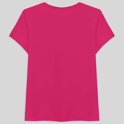 Camiseta Básica Gola V Feminina - Pink