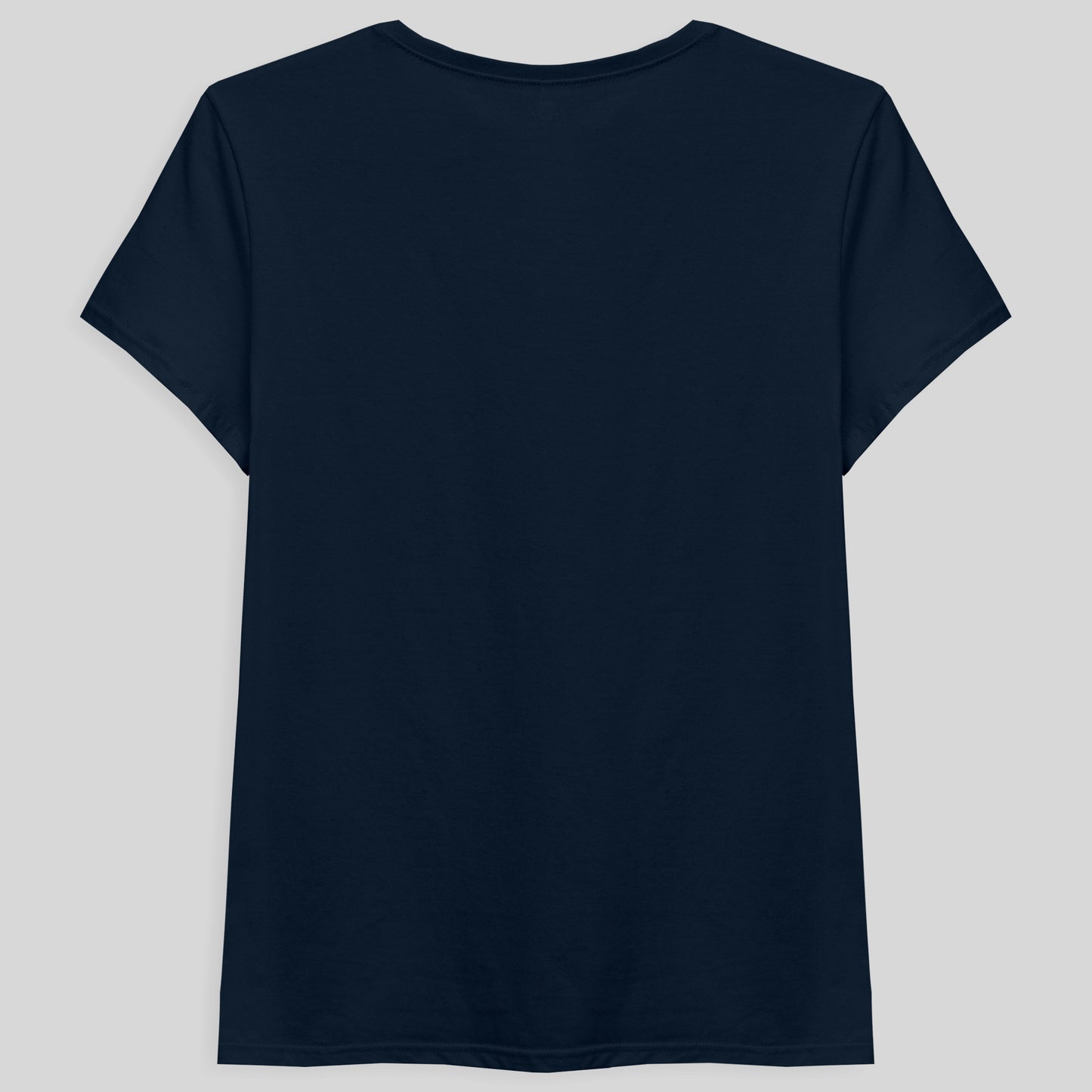 Camiseta Básica Gola V Feminina - Azul Marinho