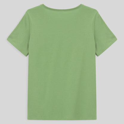 Camiseta Básica Plus Feminina - Verde Jade