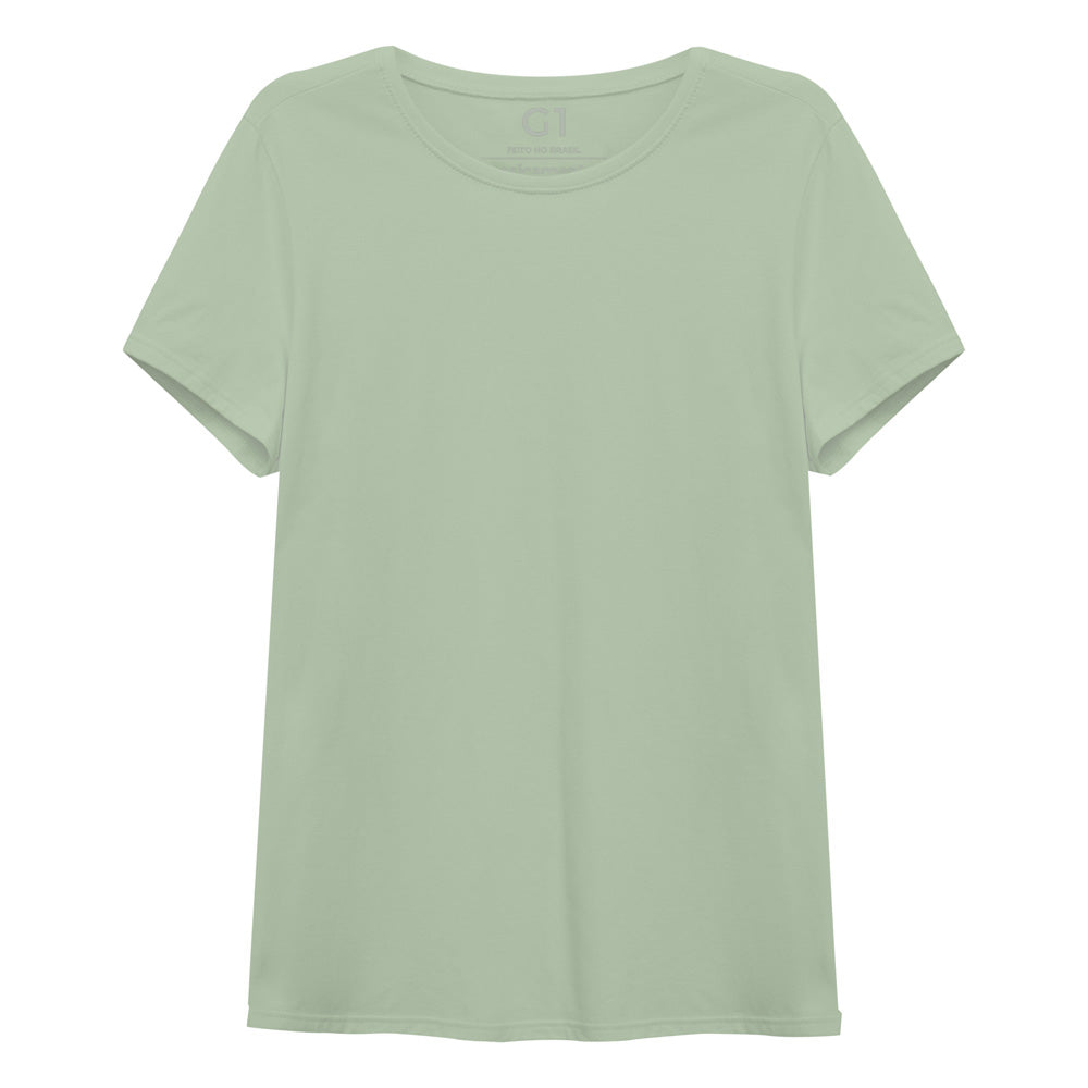 Camiseta Básica Plus Feminina - Verde Oliva