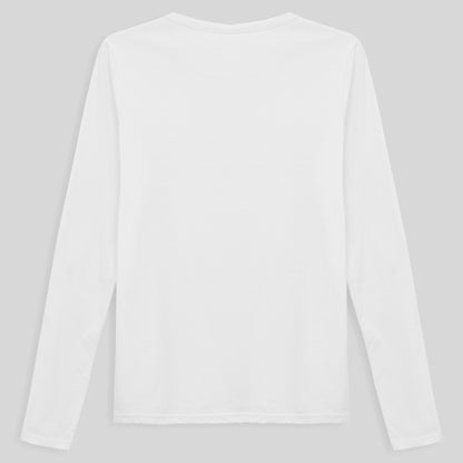 Camiseta Básica Manga Longa Feminina - Branco