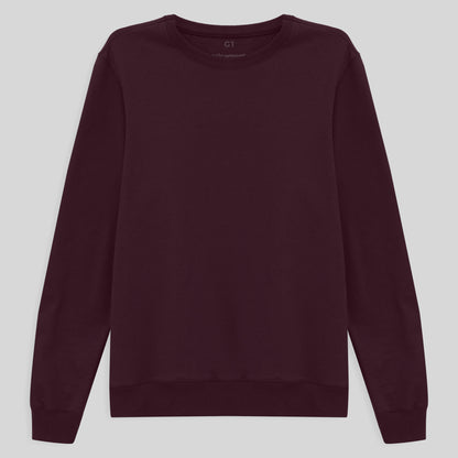 Blusão Moletom Flanelado Plus Feminino - Vermelho Vinho