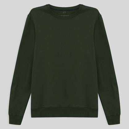 Blusão Moletom Flanelado Plus Feminino - Verde Selva