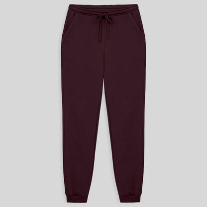 Calça Jogger Moletom Flanelado Feminina - Vermelho Vinho