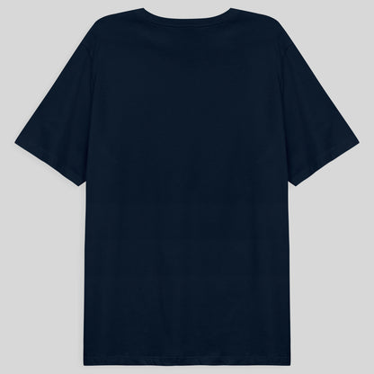 Camiseta Básica Gola V Plus Masculina - Azul Marinho