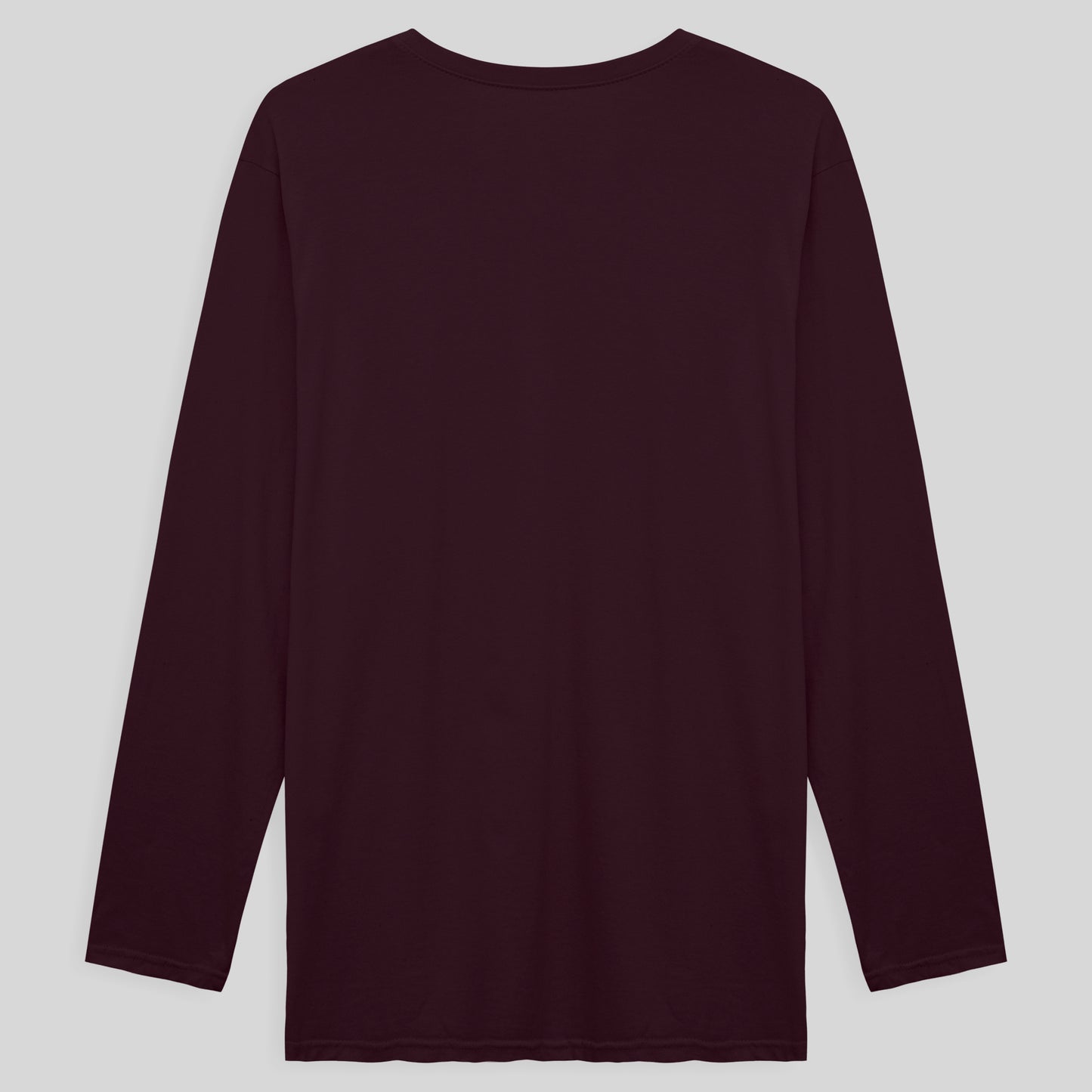 Camiseta Básica Manga Longa Plus Masculina - Vermelho Vinho