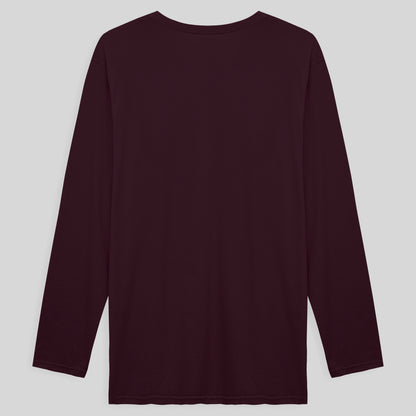 Camiseta Básica Manga Longa Plus Masculina - Vermelho Vinho