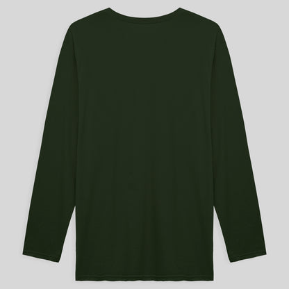 Camiseta Básica Manga Longa Plus Masculina - Verde Selva
