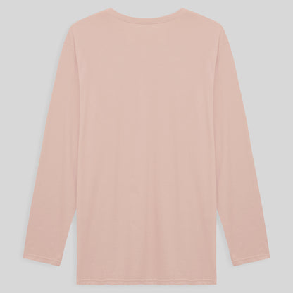 Camiseta Básica Manga Longa Plus Masculina - Rosa Pastel