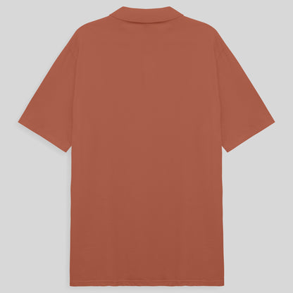 Camisa Polo Plus Masculina - Marrom Telha